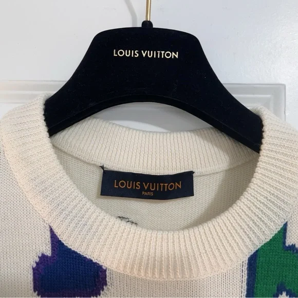 New 100% Authentic Louis Vuitton Men’s NBA Multicolor Letter Sweater - Picture 6 of 10